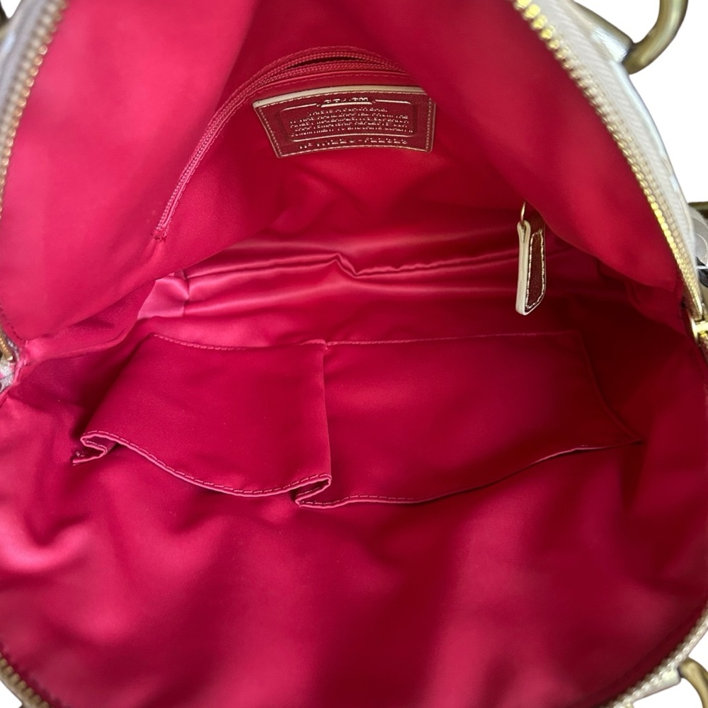EUC Coach Poppy Gold and Floral Women's Covertible Shoulder or Crossbody F22323 - Picture 5 of 11